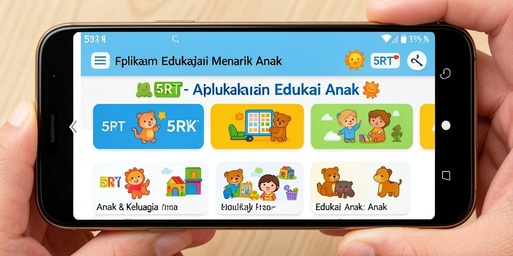 Tampilan antarmuka aplikasi 5RT yang menarik dan interaktif.