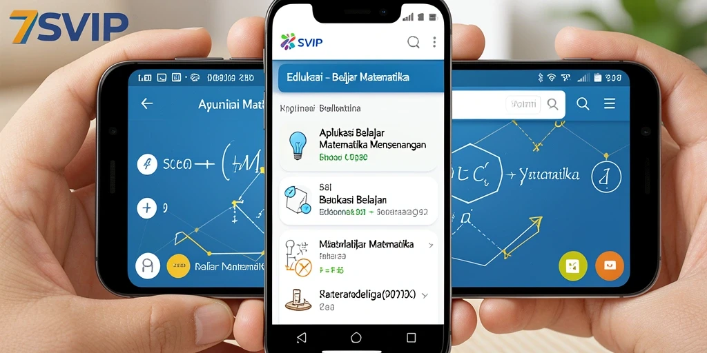 Tampilan antarmuka aplikasi Belajar Matematika yang interaktif dan menarik.