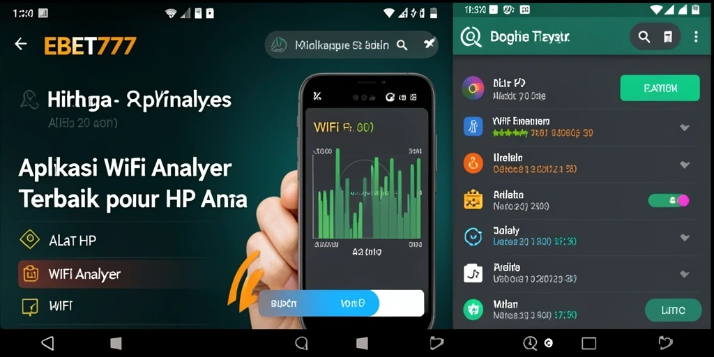 Antarmuka pengguna EBET777 menampilkan analisis jaringan WiFi secara detail.