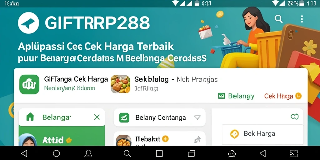 Antarmuka pengguna GIFTRP288 untuk cek harga produk.