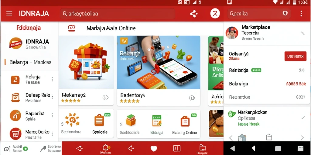 Antarmuka aplikasi IDNRAJA yang menarik dan mudah digunakan.
