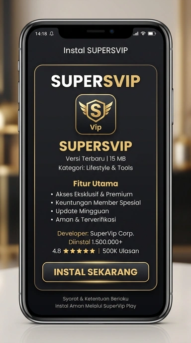 Tampilan halaman APK supersvip