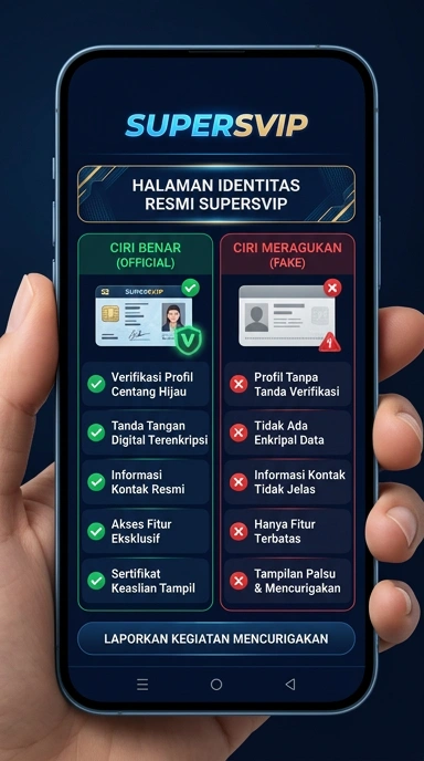 Tampilan kanal resmi supersvip